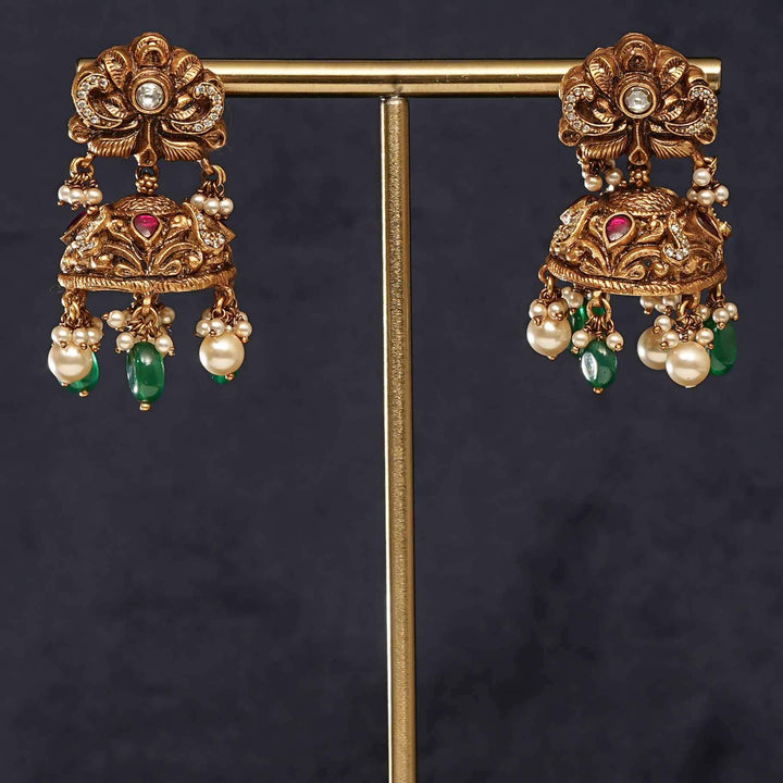 Temple Jhumka Earrings