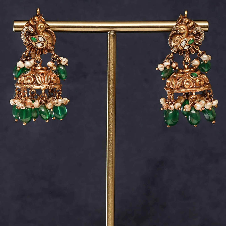 Temple Jhumka Earrings
