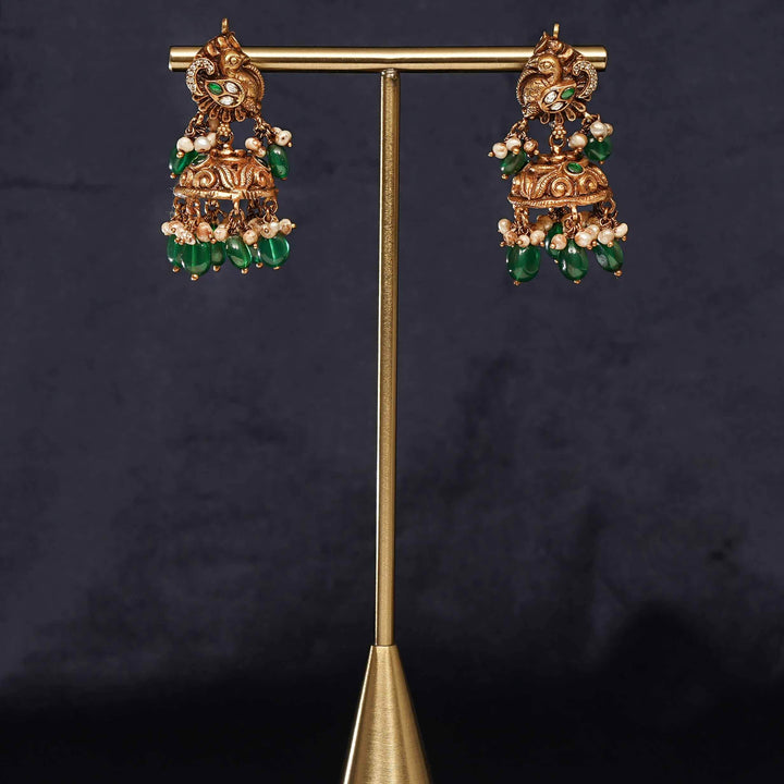 Temple Jhumka Earrings