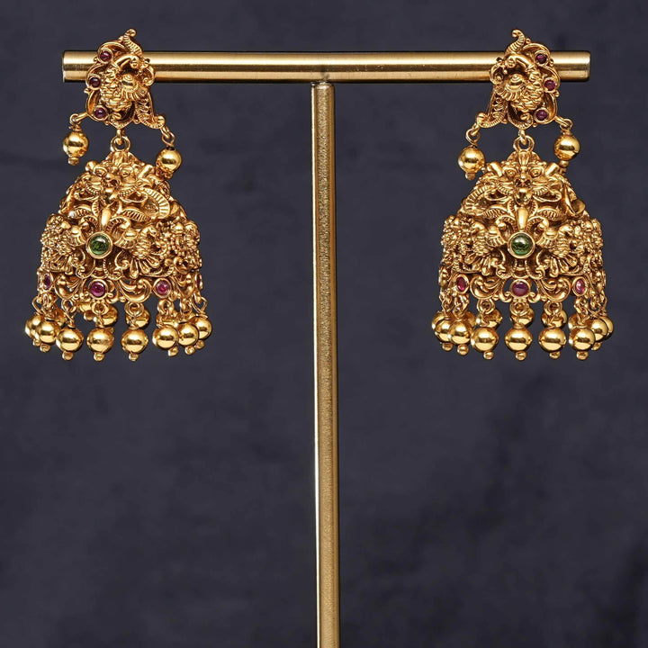 Temple Jhumka Earrings