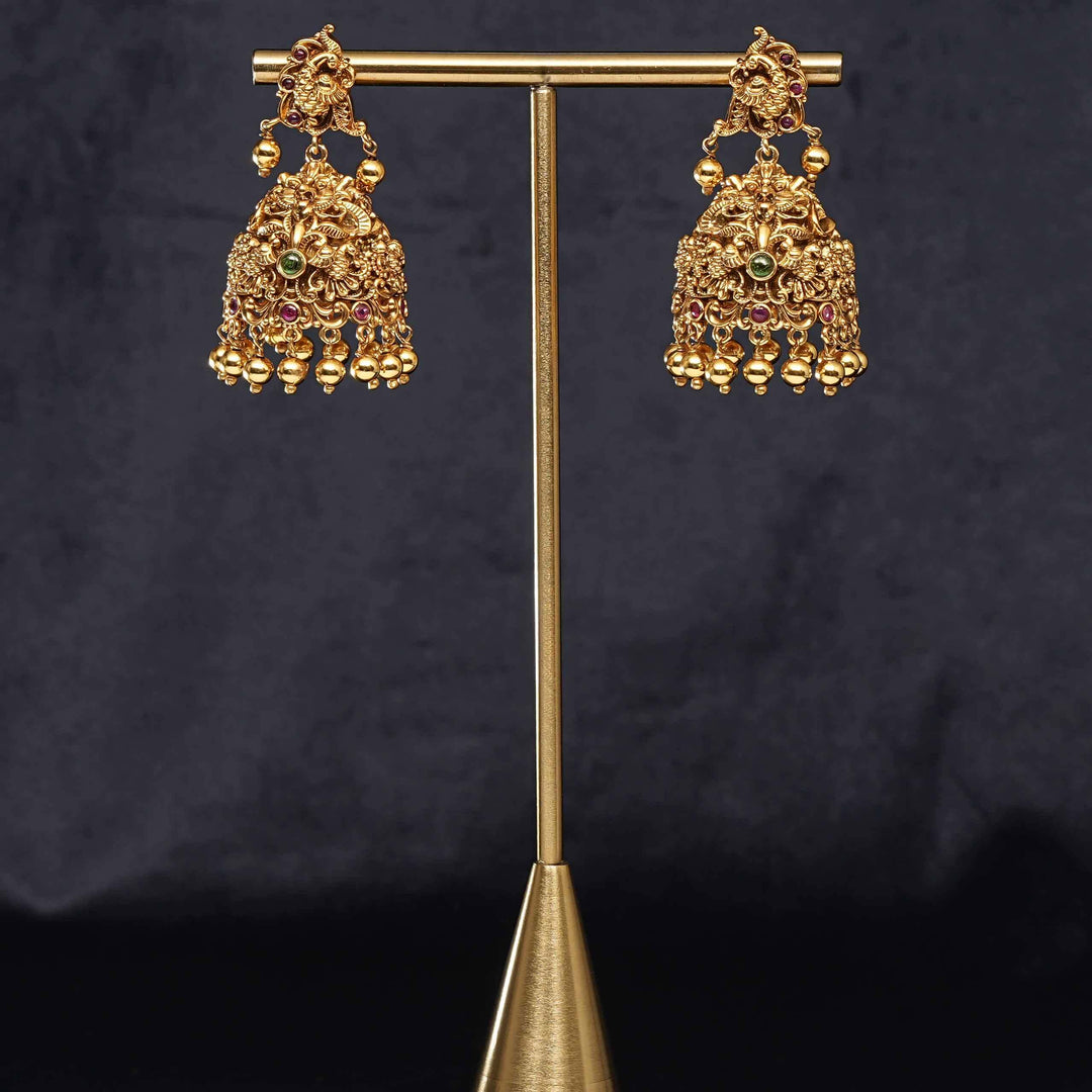 Temple Jhumka Earrings