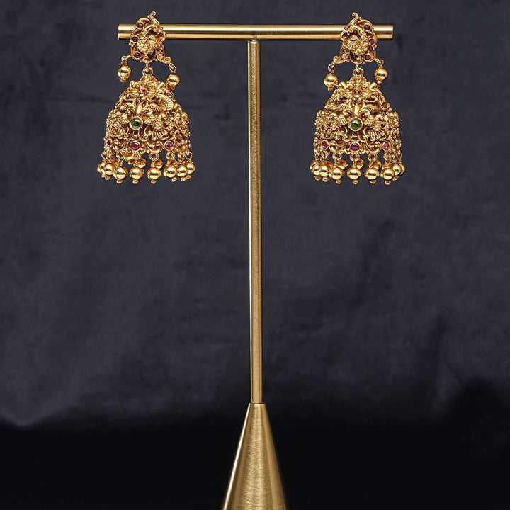 Temple Jhumka Earrings