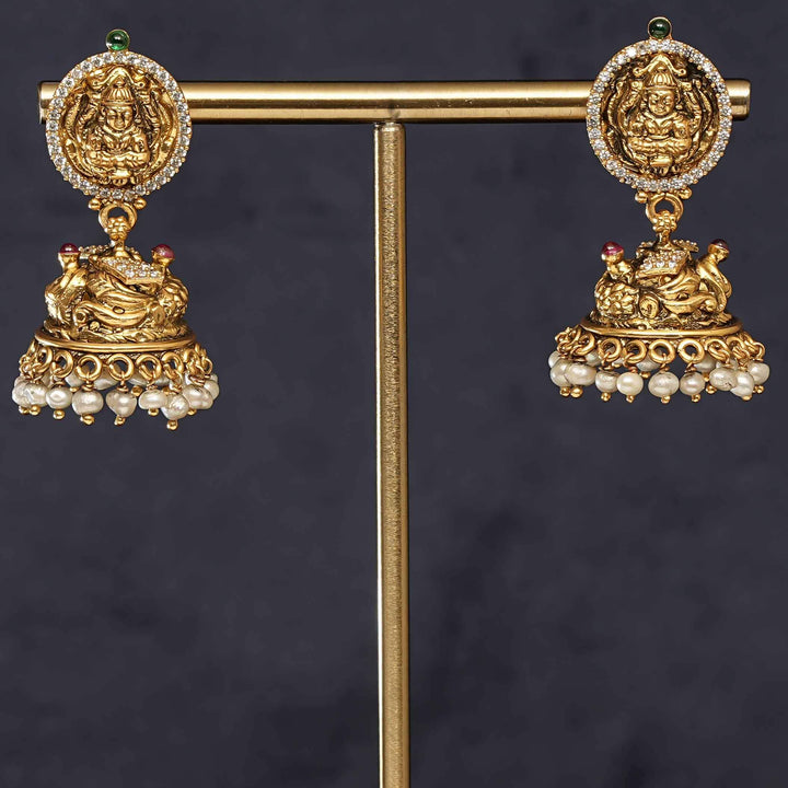 Temple Jhumka Earrings