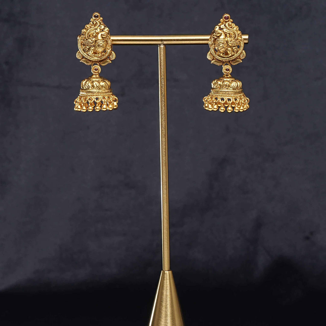 Temple Jhumka Earrings