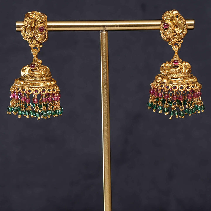 Temple Jhumka Earrings
