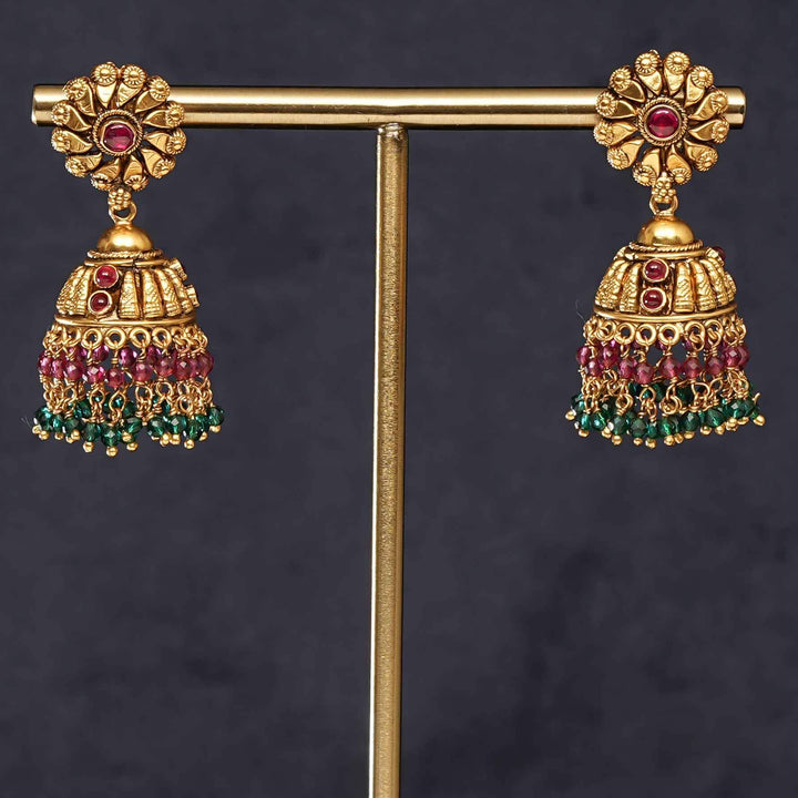 Temple Jhumka Earrings