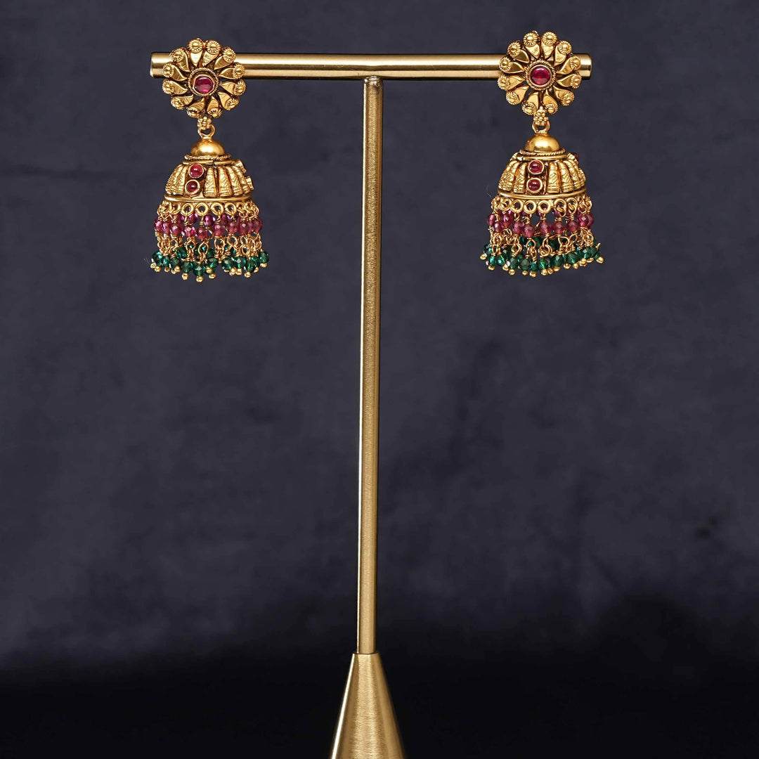 Temple Jhumka Earrings