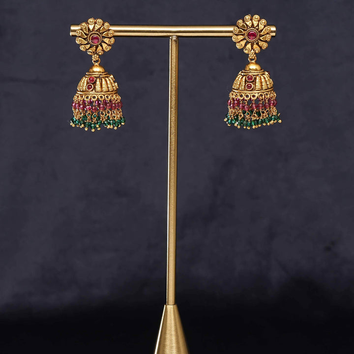 Temple Jhumka Earrings