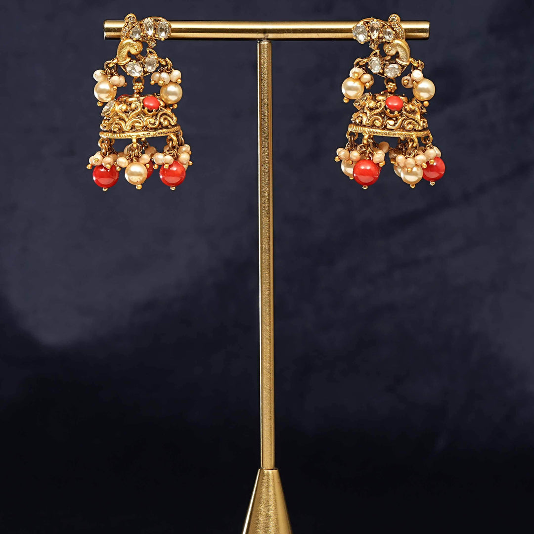 Temple Jhumka Earrings