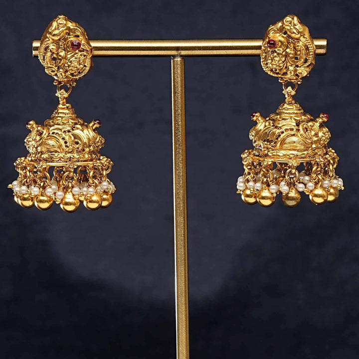 Temple Jhumka Earrings