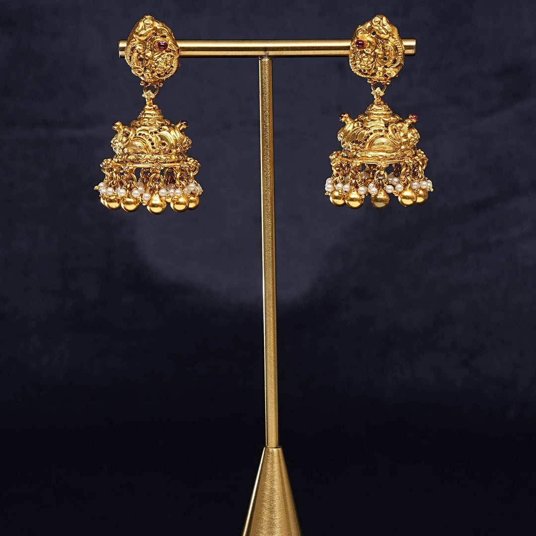 Temple Jhumka Earrings