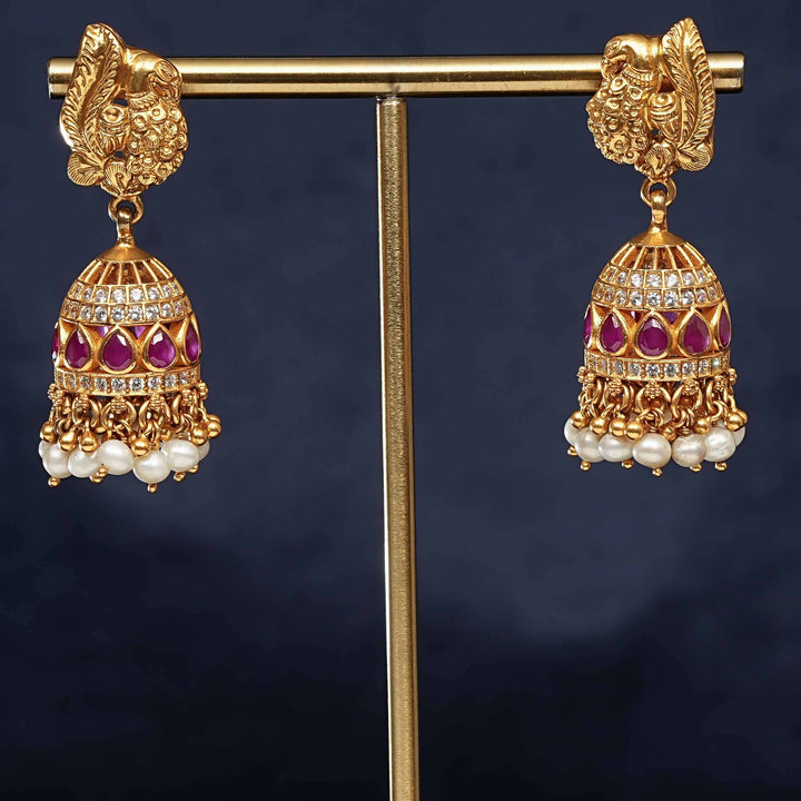 Temple Jhumka Earrings
