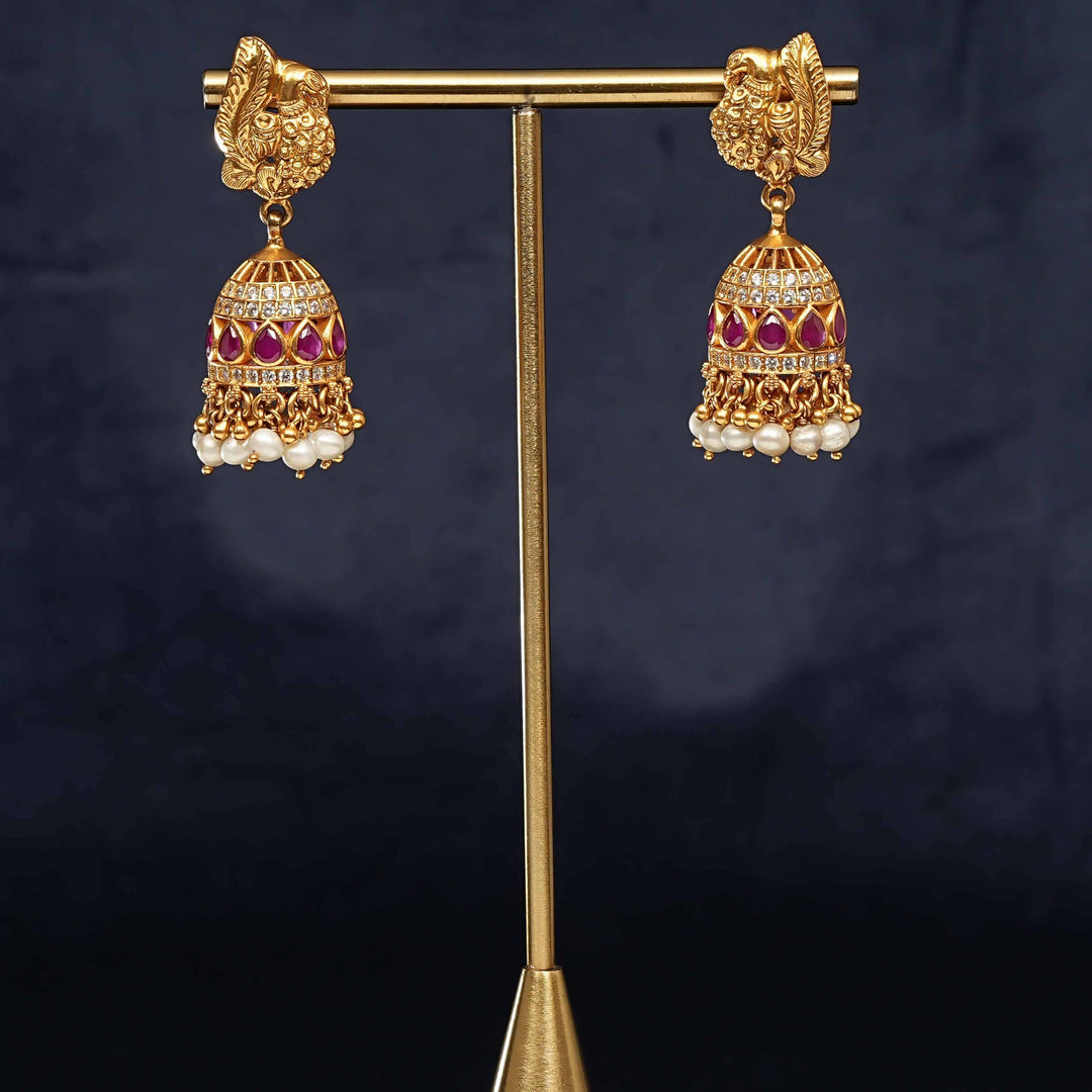Temple Jhumka Earrings