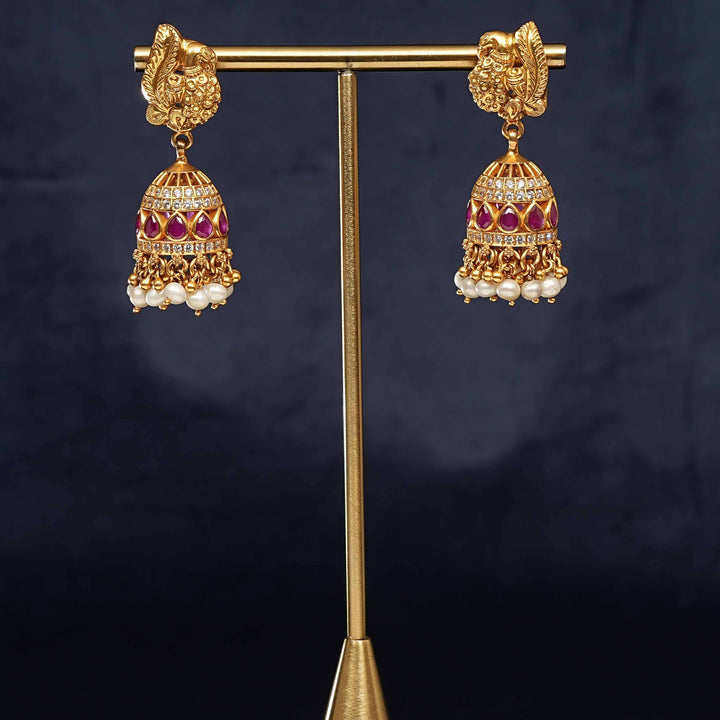 Temple Jhumka Earrings