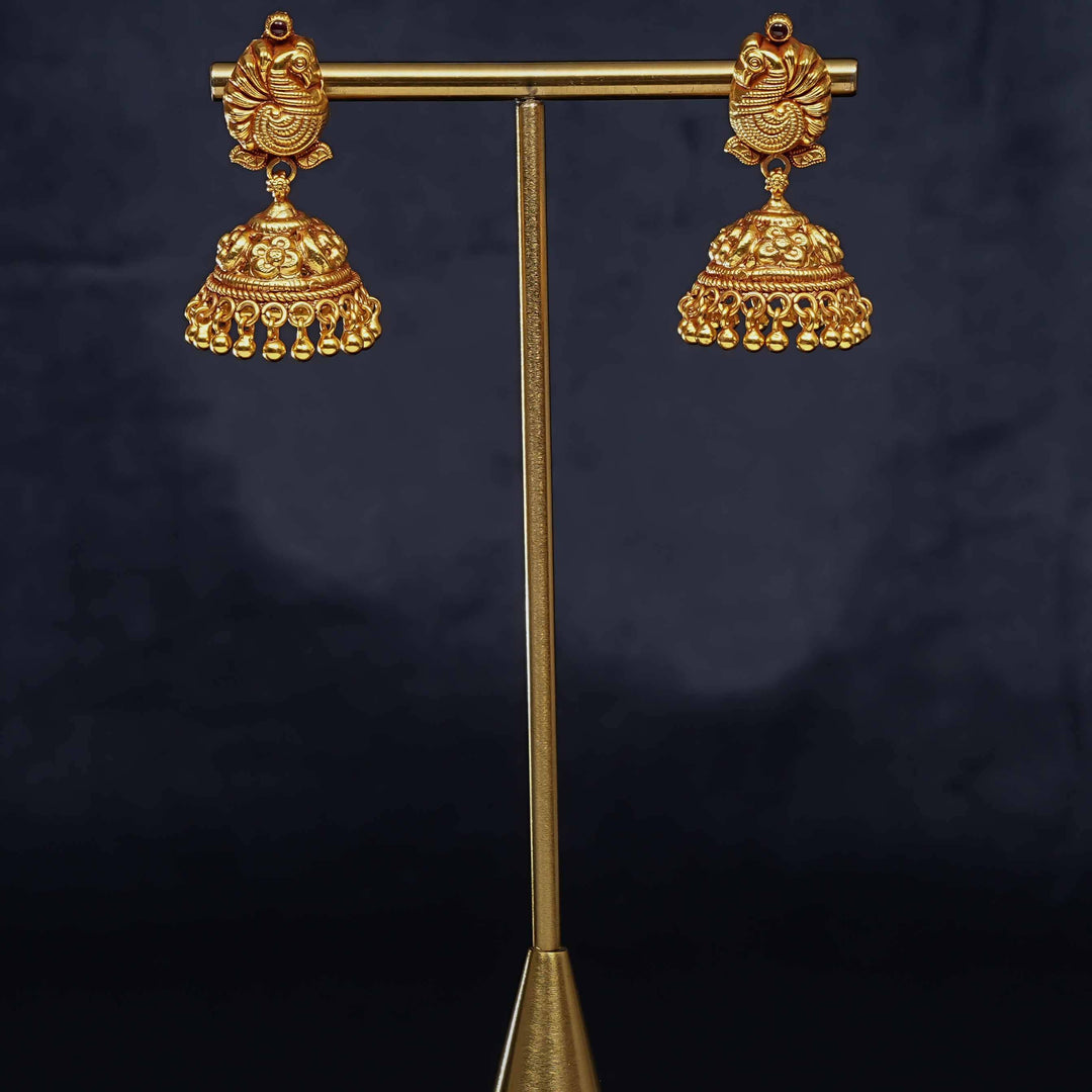 Temple Jhumka Earrings