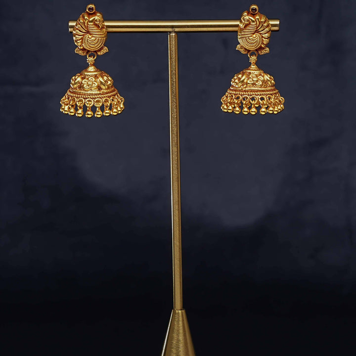 Temple Jhumka Earrings