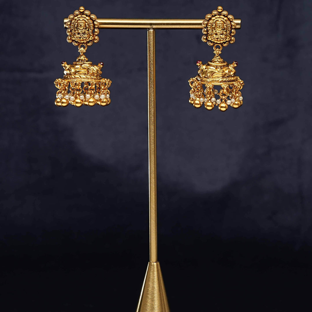 Temple Jhumka Earrings