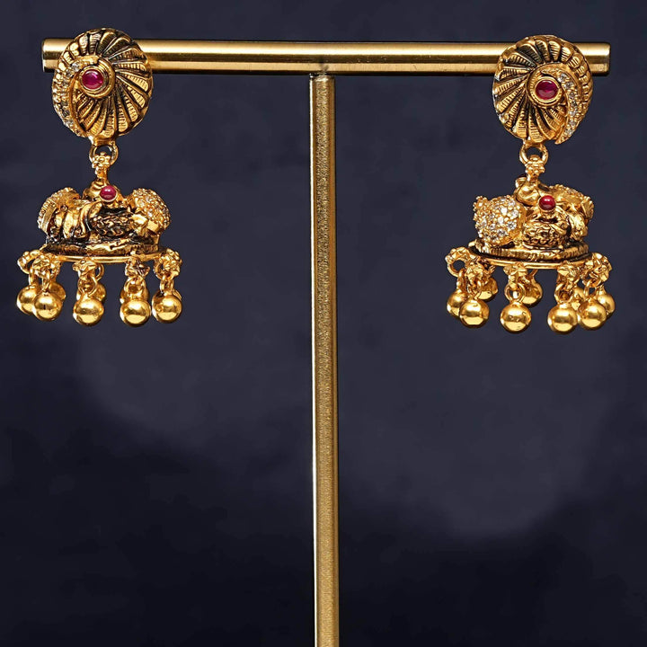 Temple Jhumka Earrings