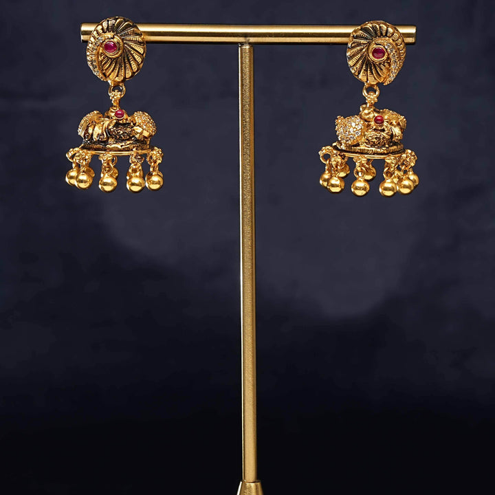 Temple Jhumka Earrings