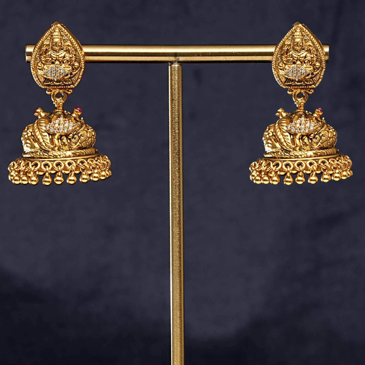 Temple Jhumka Earrings