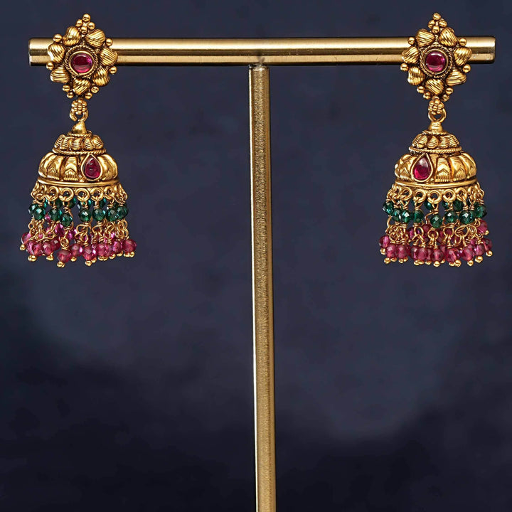 Temple Jhumka Earrings