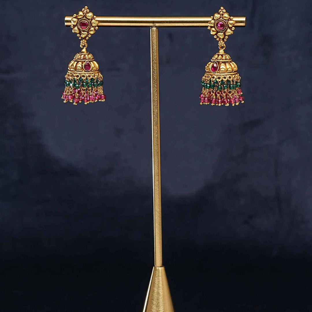 Temple Jhumka Earrings