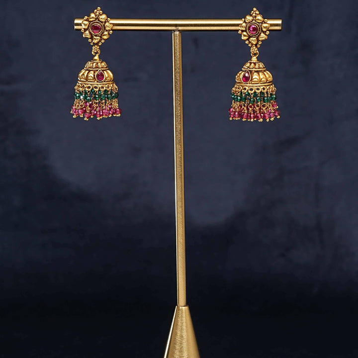 Temple Jhumka Earrings
