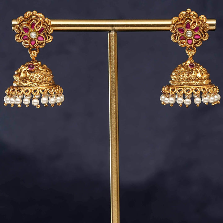 Temple Jhumka Earrings