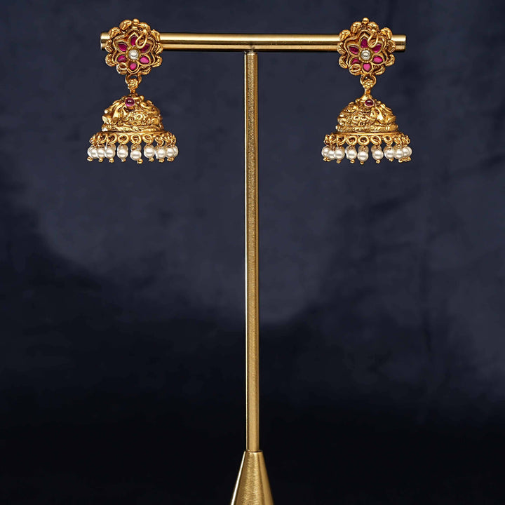 Temple Jhumka Earrings
