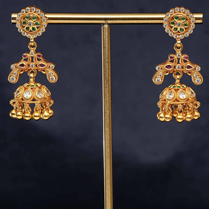 Temple Jhumka Earrings