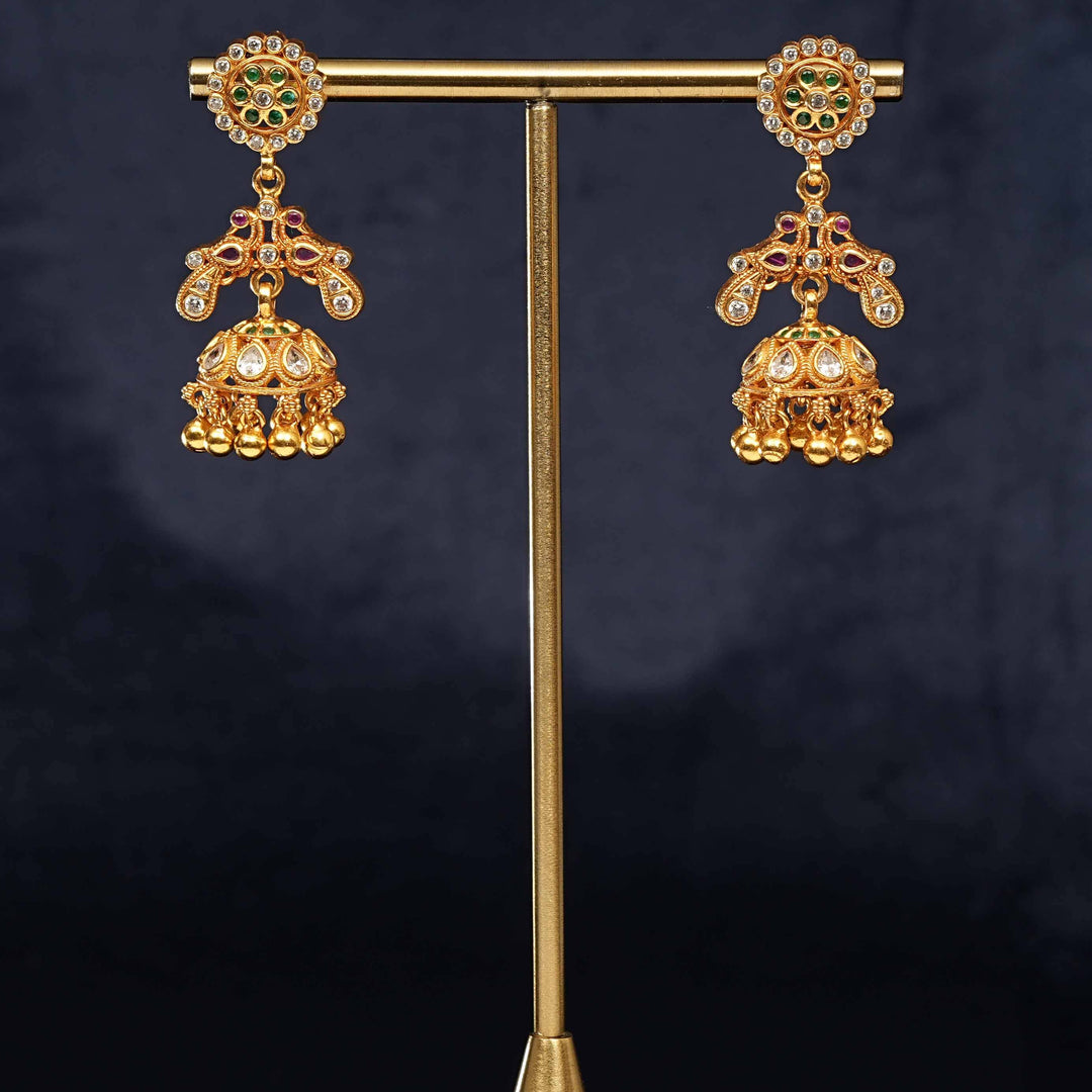 Temple Jhumka Earrings