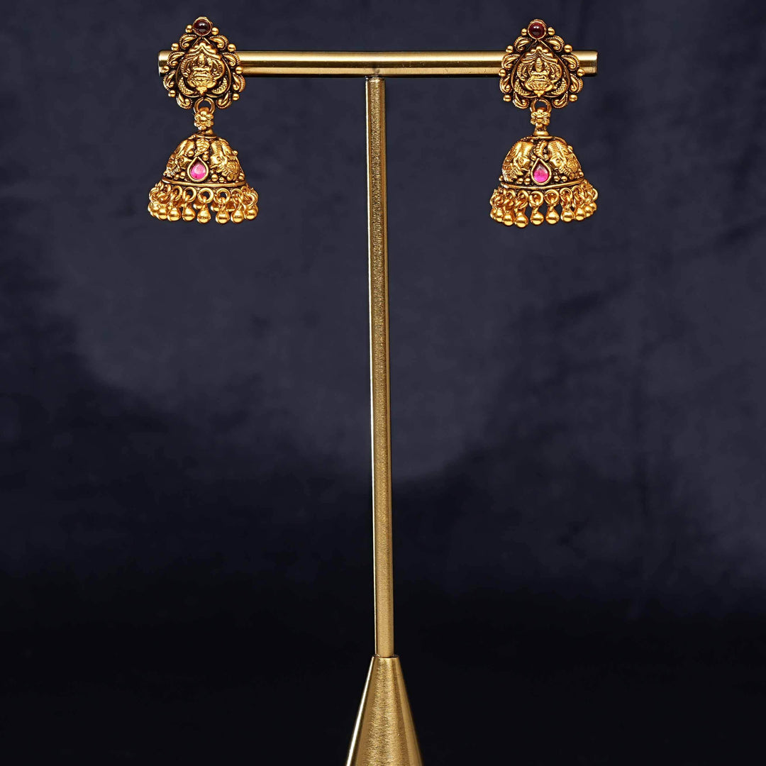 Temple Jhumka Earrings