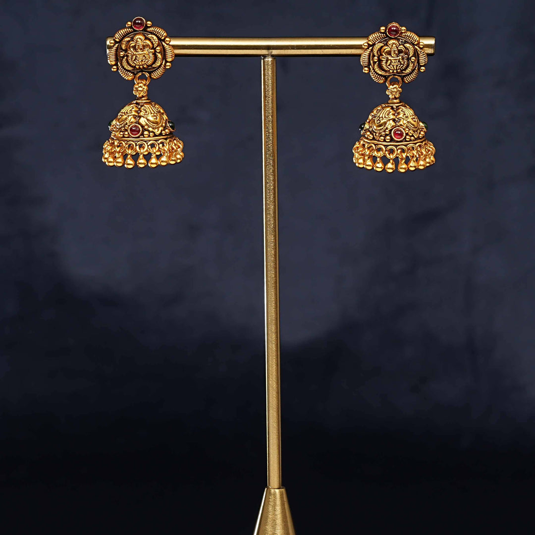 Temple Jhumka Earrings