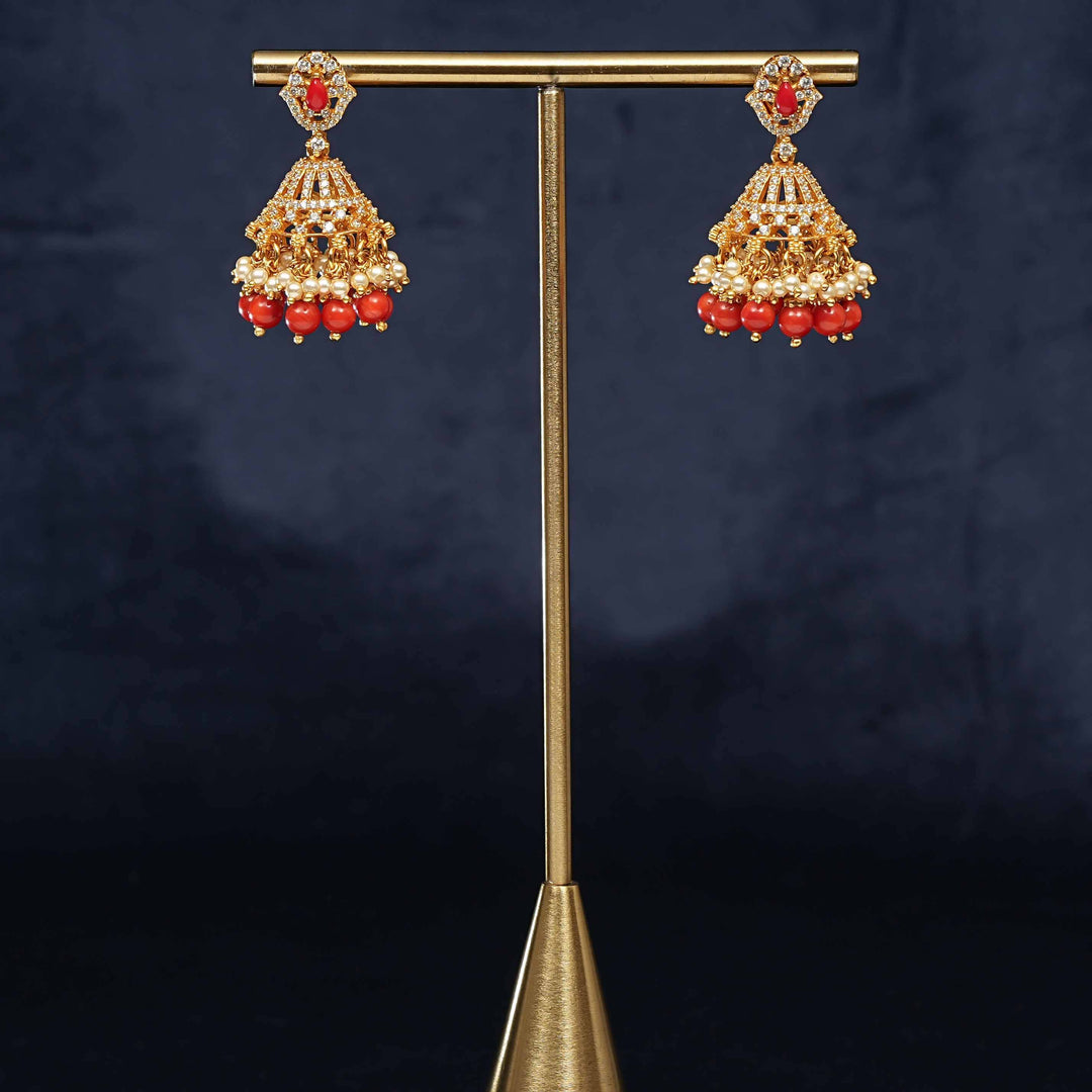 Temple Jhumka Earrings