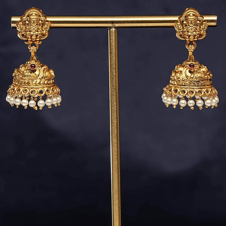 Temple Jhumka Earrings