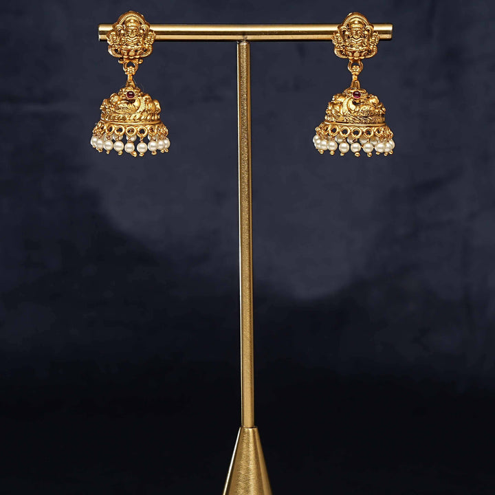 Temple Jhumka Earrings