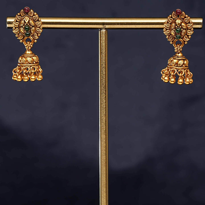 Temple Jhumka Earrings