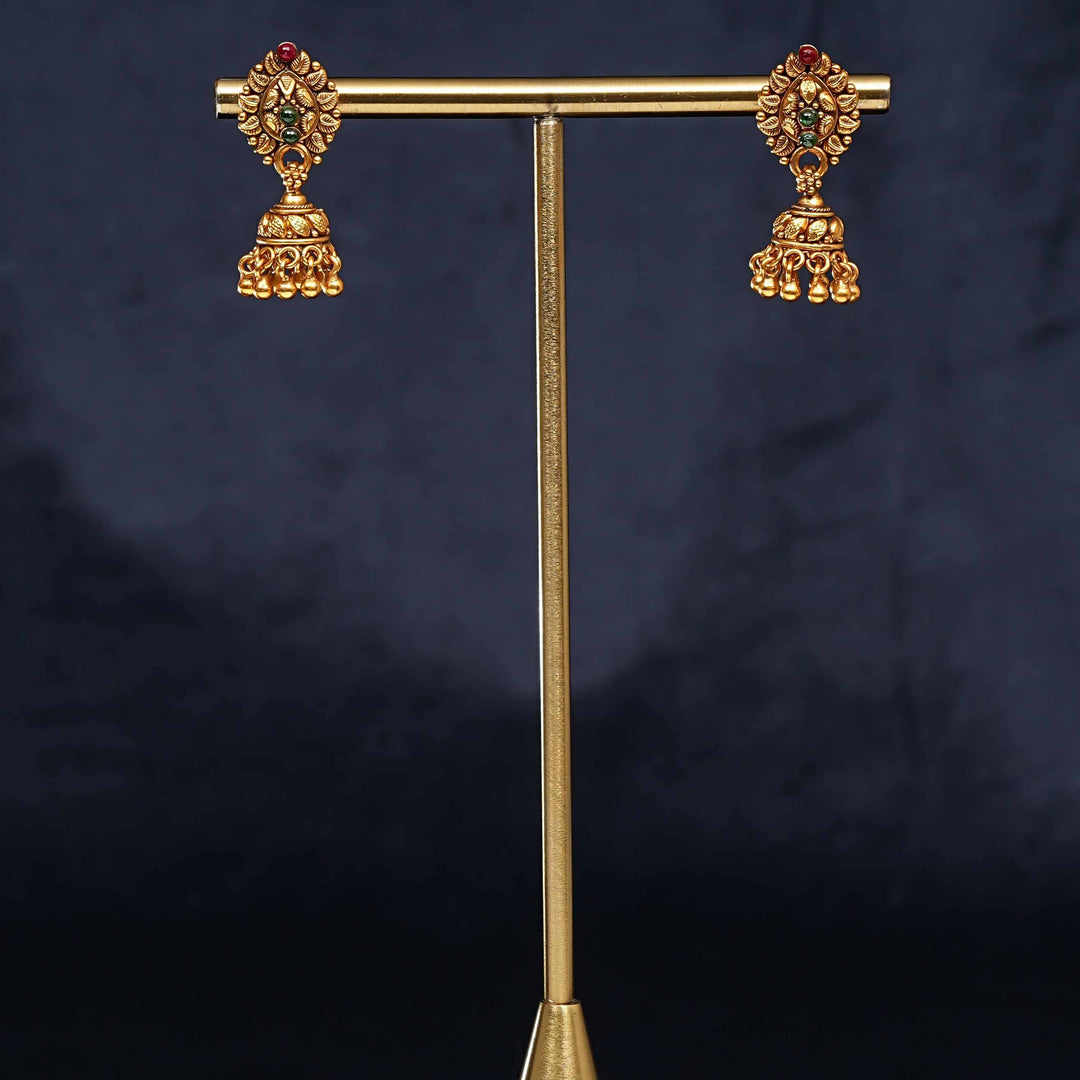 Temple Jhumka Earrings