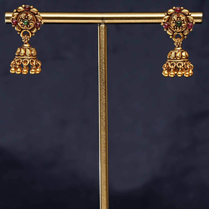 Temple Jhumka Earrings