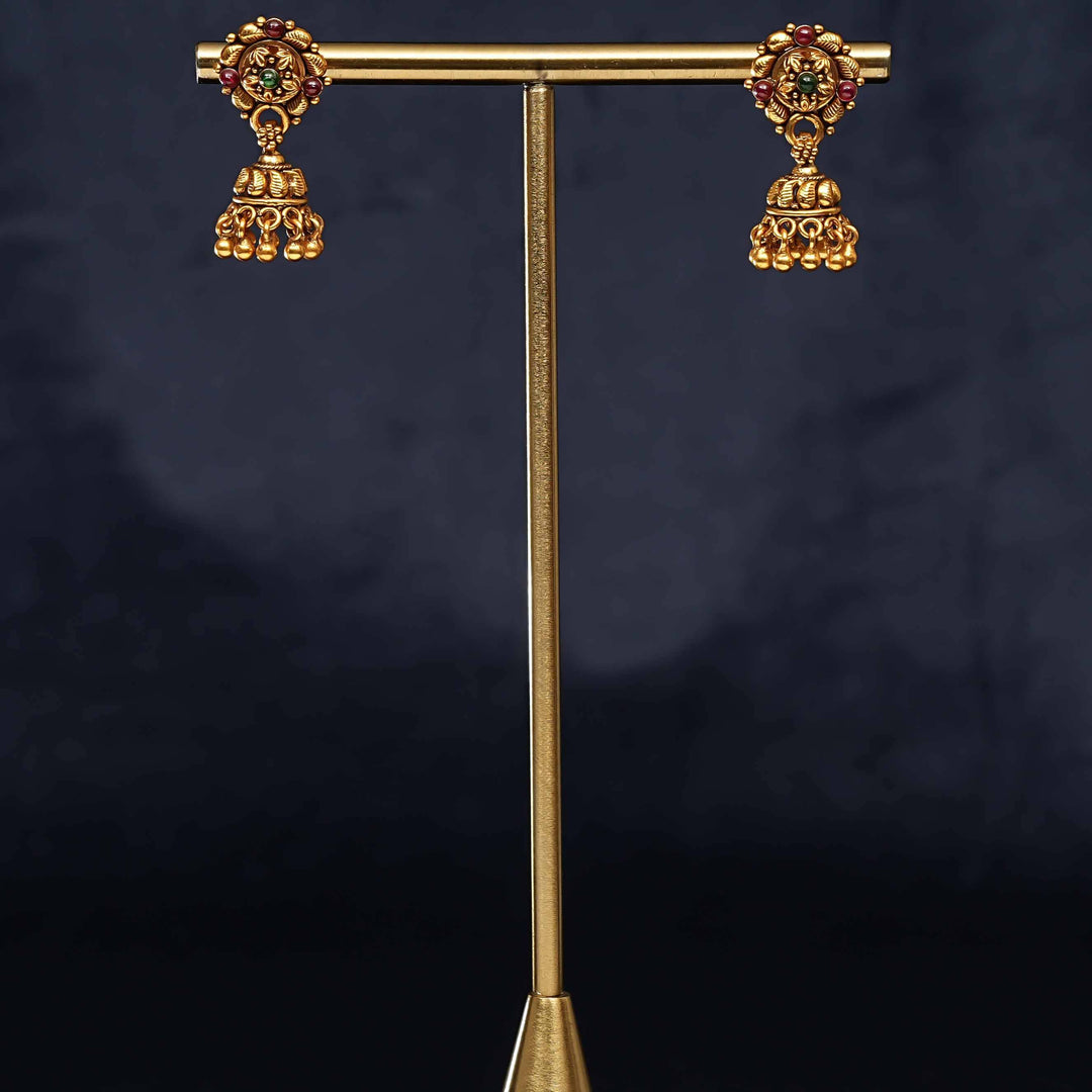 Temple Jhumka Earrings