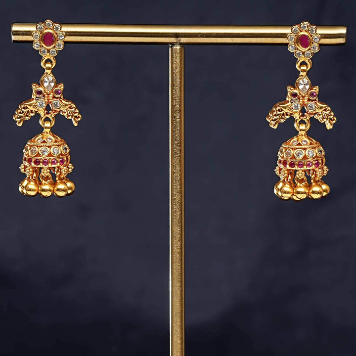 Temple Jhumka Earrings