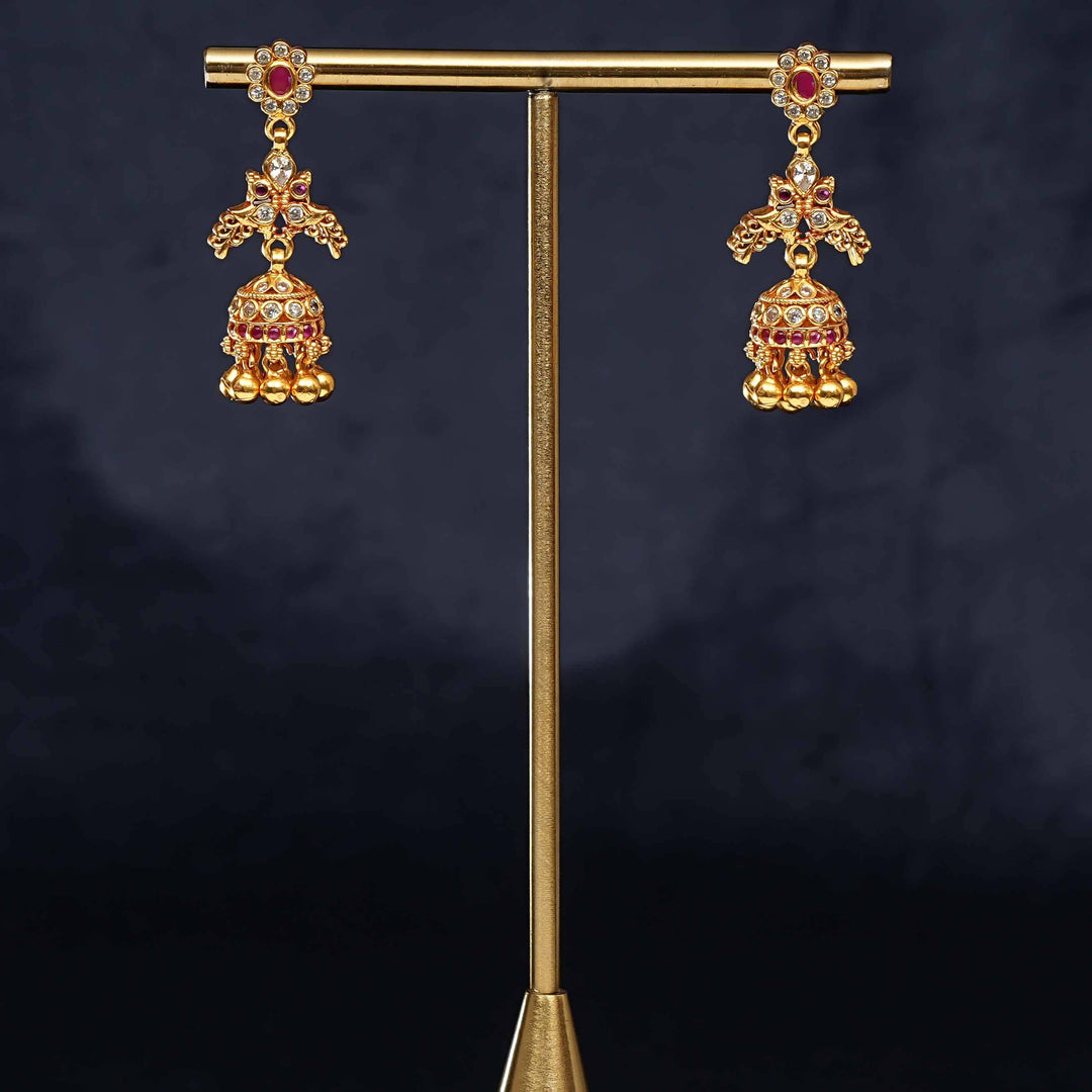 Temple Jhumka Earrings