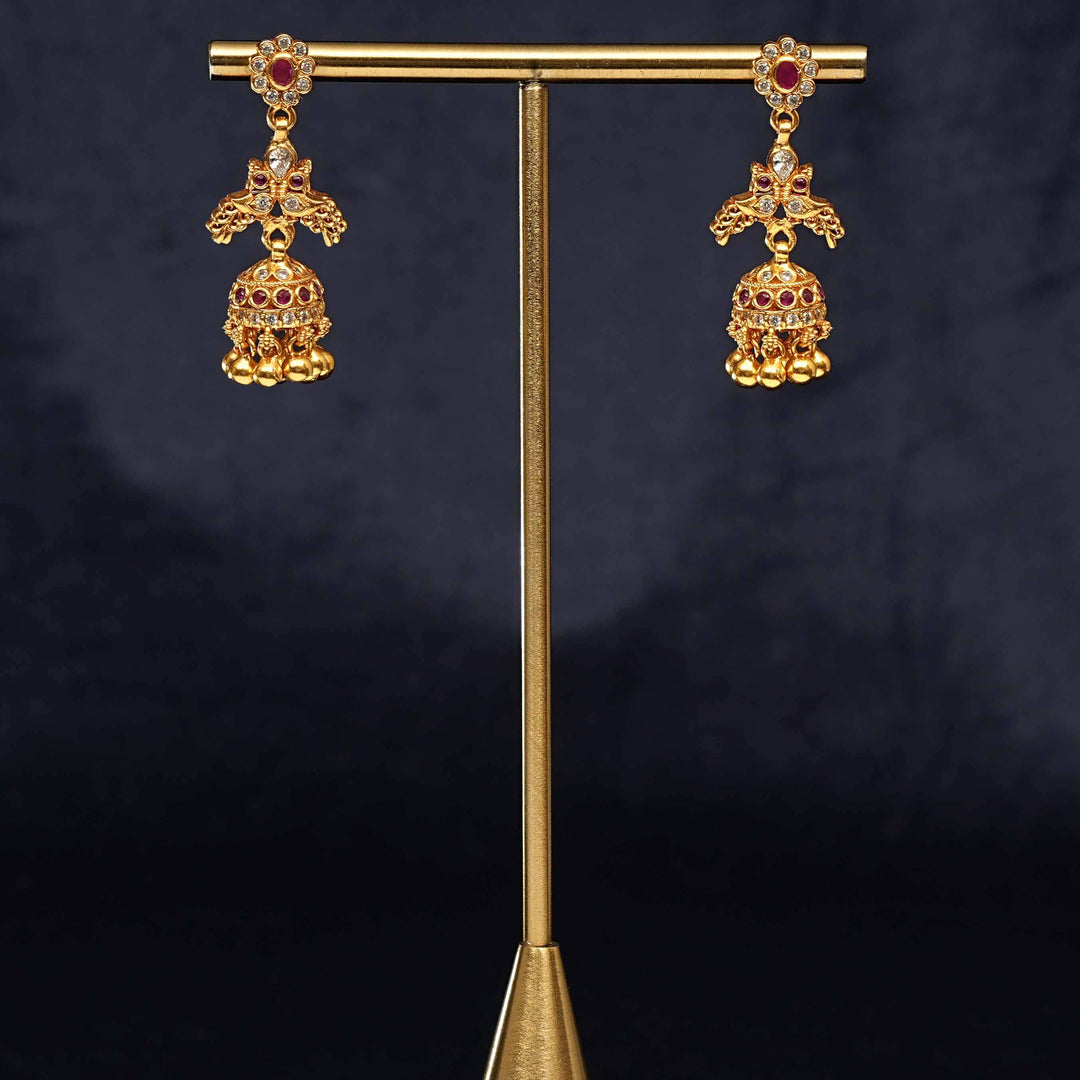 Temple Jhumka Earrings