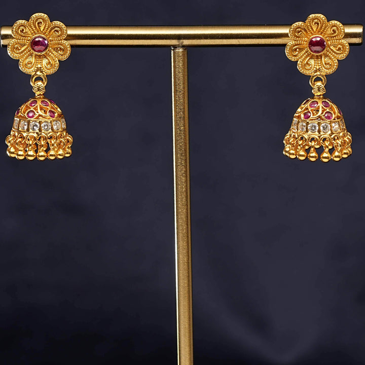 Temple Jhumka Earrings