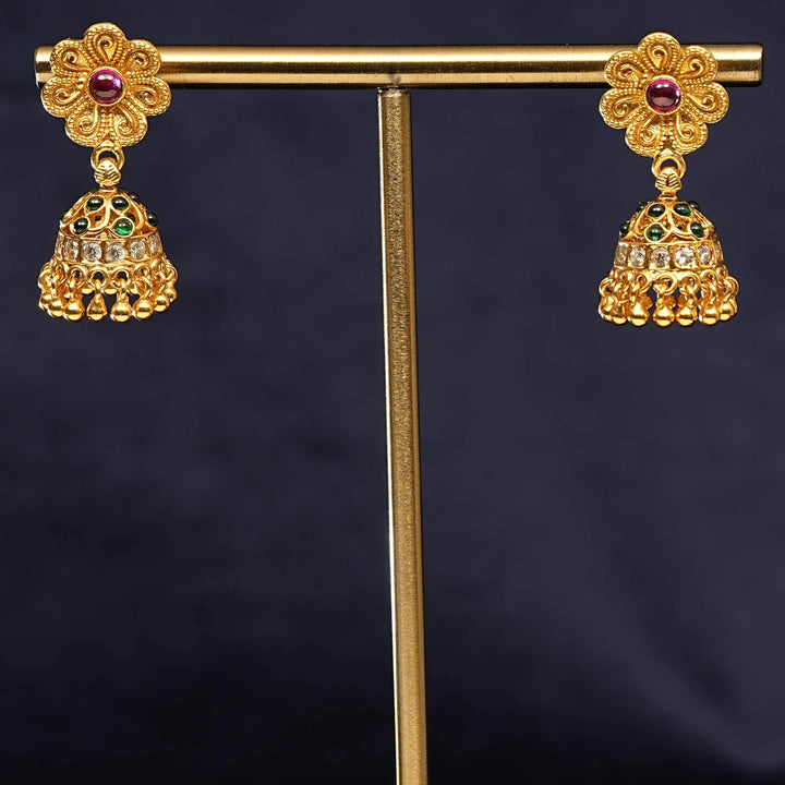 Temple Jhumka Earrings