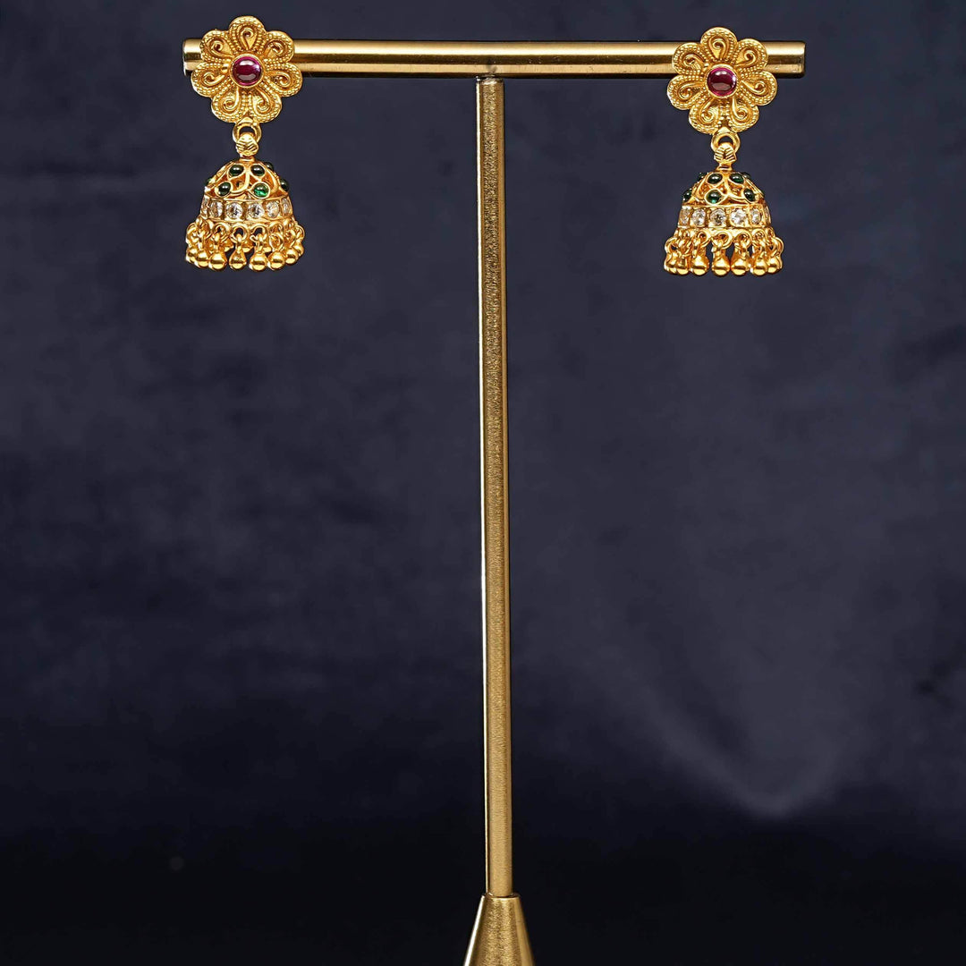Temple Jhumka Earrings