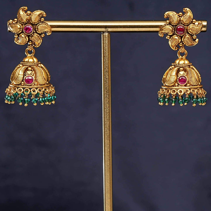Temple Jhumka Earrings