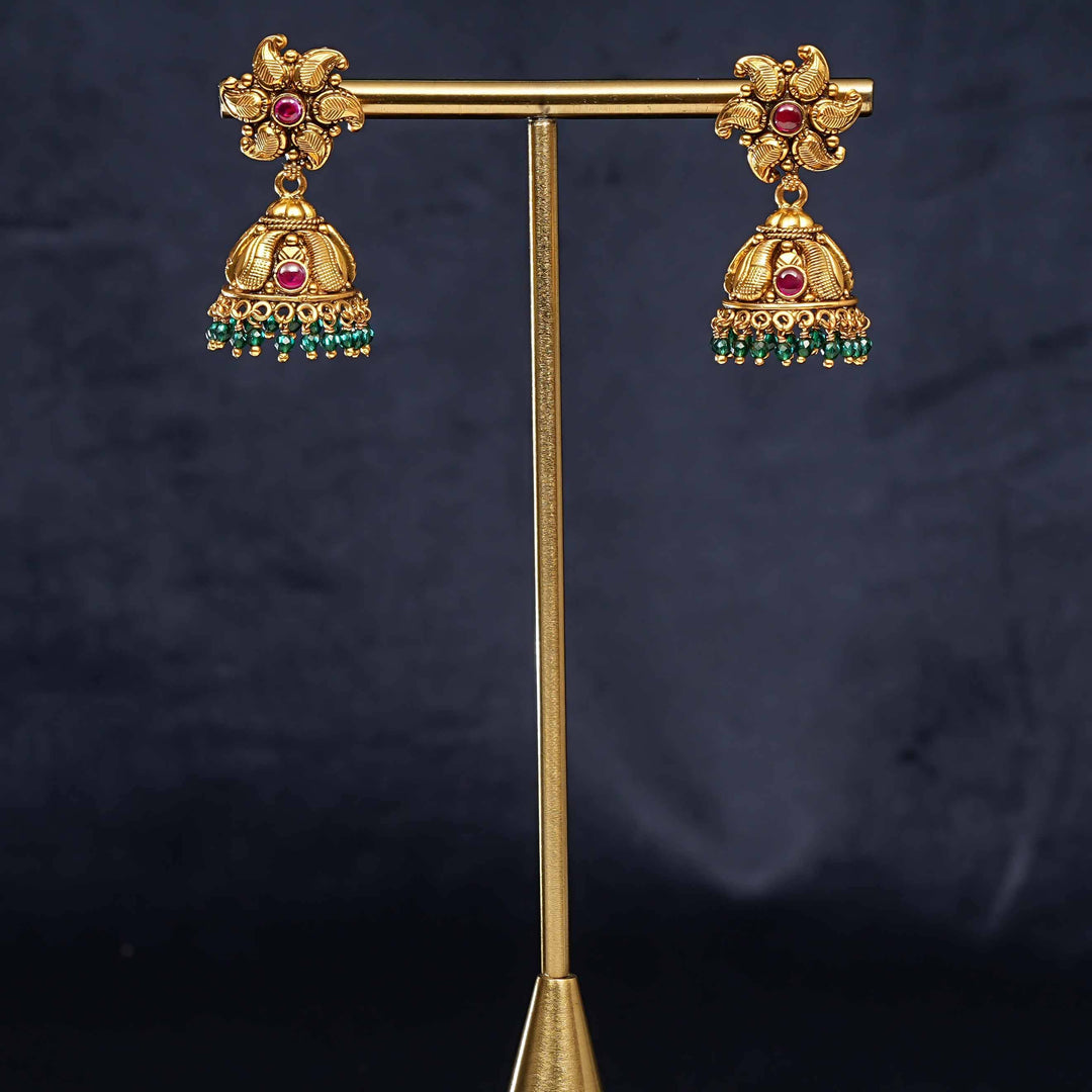 Temple Jhumka Earrings