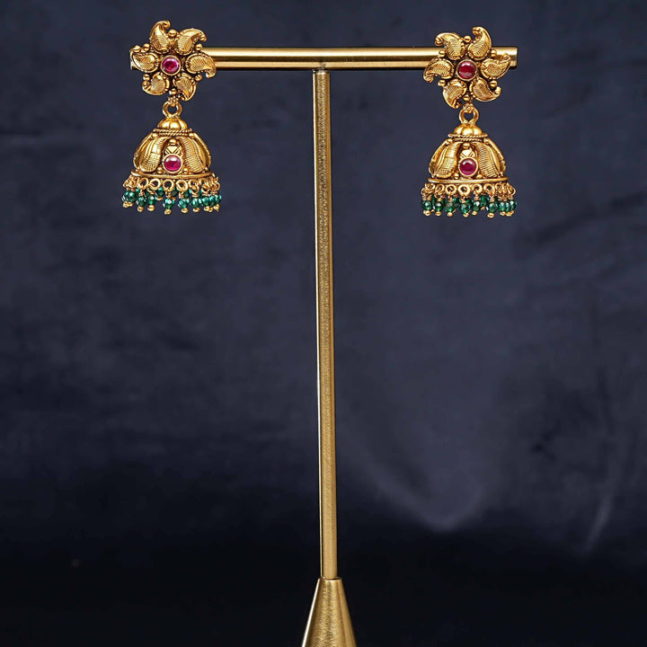 Temple Jhumka Earrings