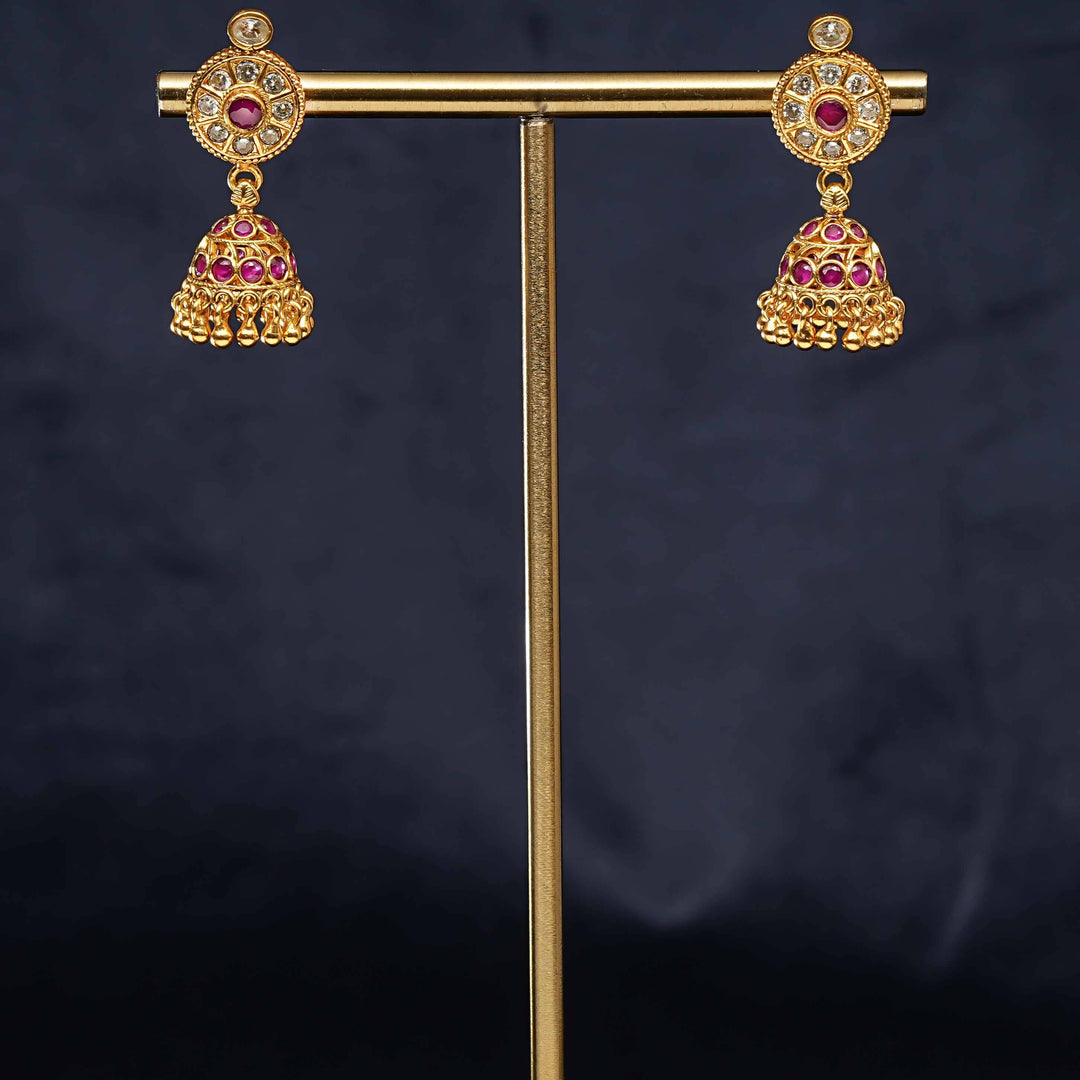 Temple Jhumka Earrings
